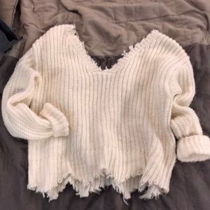 cream sweater